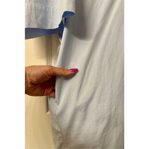 Frame Ciel Collared Deep V-Neck Oversized Wide Sleeve Lindsay Resort Dress S - Picture 3 of 9